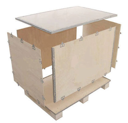 Buon prezzo Riciclaggio riutilizzabile Scatole da spedizione in legno Prodotti pericolosi Scatole a pallet in legno in linea