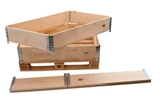 Buon prezzo Casella di dimensioni personalizzate Colletti di pallet standard pieghevoli in legno in linea