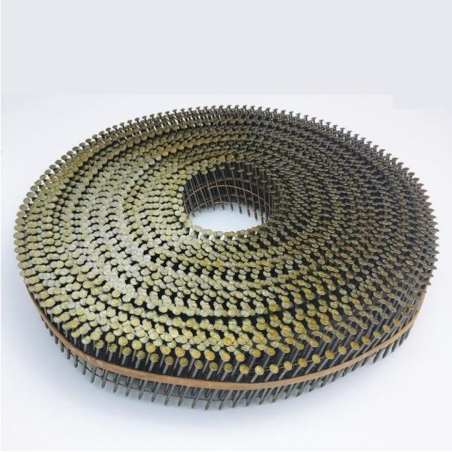 15 gradi di galvanizzazione spirale chiodo liscio torto vite spirale scaffale 3 4 spirale chiodi per il tetto
