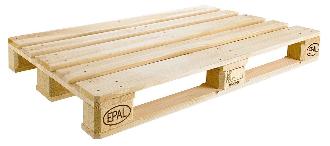Logistica Immagazzinaggio Ispm Pallet termicamente trattati a quattro lati in forchetta Euro pallet in legno