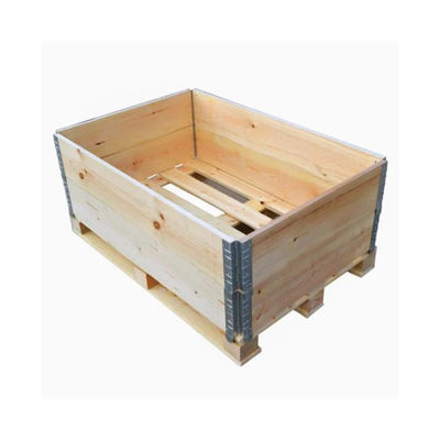 Buon prezzo 4 Way Pallet Box in legno Box di magazzino Hinge Box di contenimento in legno in linea