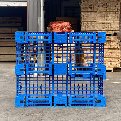 Buon prezzo Pallet industriale in plastica igienica riciclata HDPE vergine al 100% per alimenti, con ingresso a 4 vie e superficie singola in linea